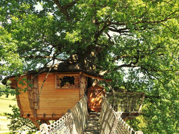 Cabane Perchee Dans Les Arbres Saint-Hilaire-en-Morvan Eksteriør bilde